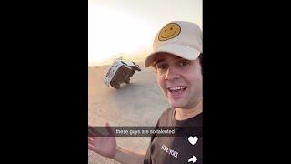 David Dobrik snapchat, We Raced f1 cars in Dubai oct 9 - 2023