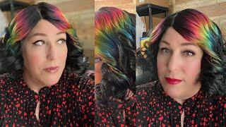 Zury Sis Tiedye BK wig in a short curly bob? Yes please! Zury Sis wig Vivia in Tiedye BK