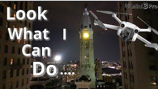 Stunning DJI Mini 3 Pro Low Light Flight Down Broad Street in Philadelphia Must See!