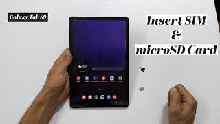 How to insert SIM and microSD card into Samsung Galaxy Tab S9 5G