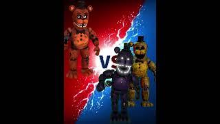 Withered Freddy vs Withered Golden Freddy and Shadow Freddy!!! Model Battles!!