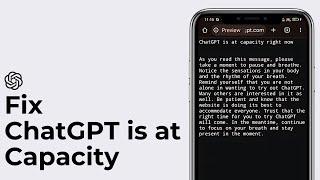 How To Fix ChatGPT Is At Capacity Right Now