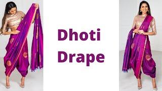 Dhoti Style Saree Draping | Easy Silk Saree Draping | Tia Bhuva