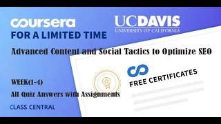 Advanced Content and Social Tactics to Optimize SEO, week (1-4) All Quiz with Answers.