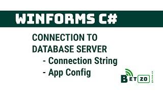 [WinForms C#] Lesson 1 - Connection to Sql Database. (SQL Express MSSQL)