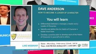 How to Become a Leader of Character | Dave Anderson