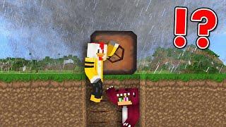 MINECRAFT: BUNKER SEGURO Vs TORNADO GIGANTE  Con LOS COMPAS RAPTORGAMER y MONDONGO