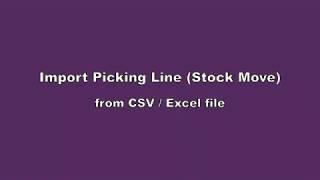 Odoo module: Import Transfer Line (Stock Move) from Excel or CSV file