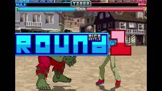 Capcom Vs SNK Arranged MUGEN Gameplay - Hulk Free Battle Showcase