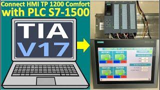 HMI TP 1200 Comfort connect with PLC S7-1500 (Full tutorial)