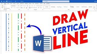 How To Draw Vertical Line In MS Word | Dotted line in MS word