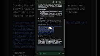 IBM/Software Developer(2024)/ Coding test mail//Recruitment process#IBM#Coding#assesment