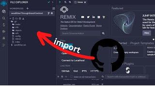 HOW TO IMPORT PROJECT FROM GITHUB TO REMIX IDE