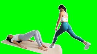 Sports Sexy Girls Sports Exercises GREEN SCREEN FOOTAGE