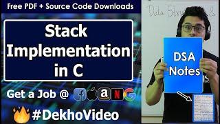 C Code For Implementing Stack Using Array in Data Structures