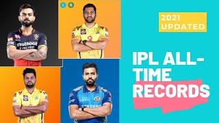 IPL All Time Statistics | 2021 Update | IPL Top 10 most runs scored | IPL Top 10 most wickets