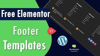 Free Elementor Footer Template Design 11 by Mudassar Chaudhry