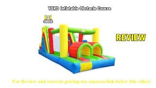 Review YARD Inflatable Obstacle Course w/ Heavy Duty Blower 0.4mm Vinyl Bouncing Floor Indoor Outdo