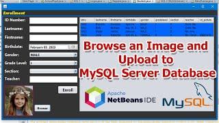 Netbeans 16 -Java Application with Maven - Upload Image to MySQL Server Database 2023