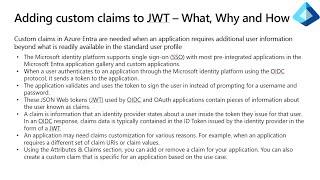 Customize claims issued in the JSON web token (JWT) for enterprise applications