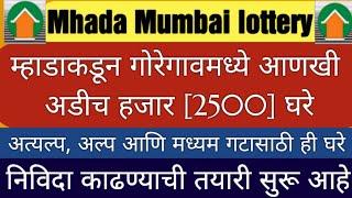 mhada mumbai lottery म्हाडाकडून गोरेगावमध्ये आणखी अडीच हजार [2500]घरे   EWS LIG MIG