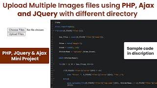 How to upload multiple file using PHP, Ajax and jQuery with different directory
