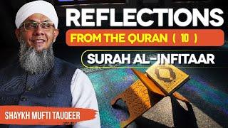 Urdu Talk: "Reflections from the Quran (Part 10): Surah Infitaar" by Shaykh Mufti Tauqeer -  10 Mar