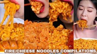 (SUB) BEST BITES OF CHEESE/FIRE NOODLES COMPILATIONS || MUKKBYNN