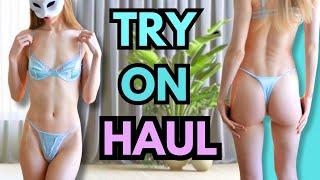 [4K] LINGERIE Try On Haul with Sierra | Natural Petite Body