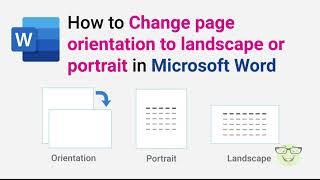 How to Change page orientation to landscape or portrait in Microsoft Word