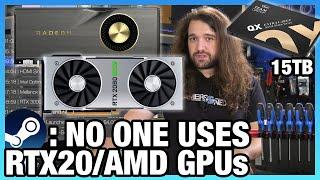 HW News - Steam: No One Uses AMD or RTX 20 GPUs, NVIDIA Gaining Power, 15.3TB SSDs