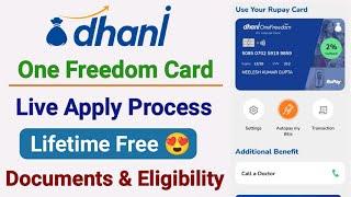 How to apply Dhani one freedom card | dhani one freedom card activation | dhani one freedom card 