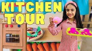 MY KITCHEN TOUR| Mini House Kitchen | Cooking Game in Hindi #cookinggame #kitchenset #pretendplay