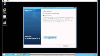 vShere 6: vCenter 6.0 install