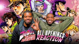 "Reacting to Jojo's Bizarre Adventure Openings | 1-12