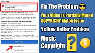How To Fix Your Video Is Partially Muted Due To Copyright Match | Facebook Video Mute Problem Solved