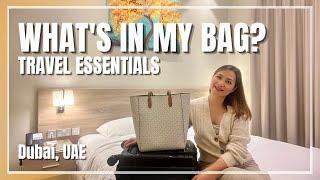 DUBAI  | What's in my travel bag? Carry-on Travel Essentials | MiCHEL 