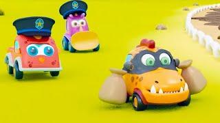 Машинки Мокас  Машинки играют в полицейских  Развивающие мультфильмы для детей про машинки 