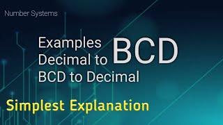 Examples on Decimal to BCD and BCD to Decimal conversion