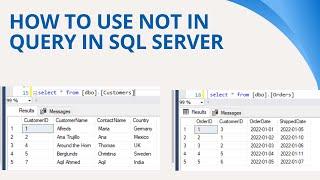 43 How to use not in query in sql server