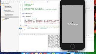 Swift Implementing Tableview ToDo App in Swift with MVVM Architecture