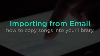 Importing songs from email using the Mail built-in app