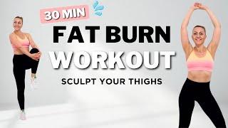 30 Minute Thigh Sculpting HIIT WorkoutBurn Fat & Build Lean MuscleNo Equipment Needed!