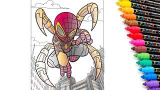 Iron Spider Coloring Pages | Marvel VS Sony Spider Man Coloring Book [NCS]