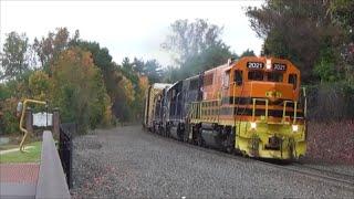 [HD] Connecticut Southern Freight Trains in Windsor: 10/12/14