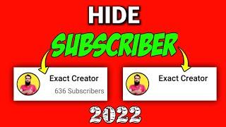 how to hide subscribers on youtube 2022 | subscribe hide kaise kare 2022