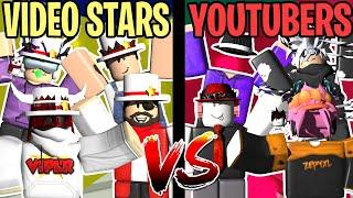 ROBLOX Video Stars VS Youtubers! Tower Of Hell Roblox!