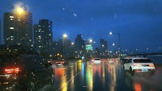 [4K. Rain Driving] Relaxing Rain Sounds for a Tranquil Journey. ASMR for sleep, relaxation