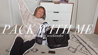 PACK WITH ME: minimal packing for a weekend trip, packing list, feat. beis mini weekender black croc