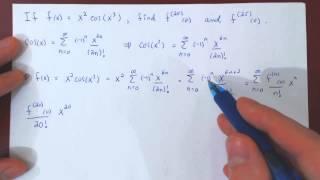 Maclaurin Series & Higher Derivatives